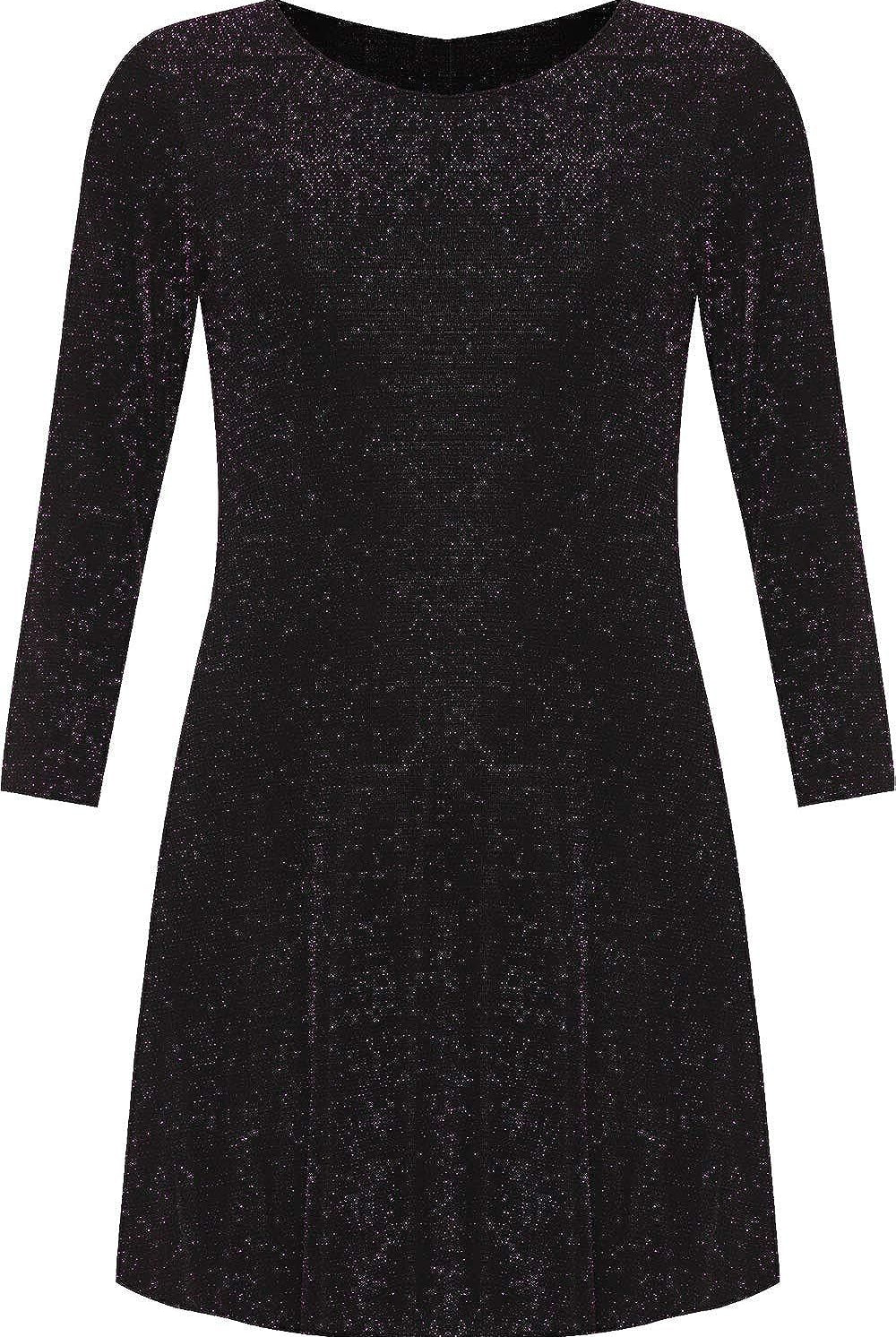 Lurex Sparkle Ladies Glitter Swing Short Dress WearAll