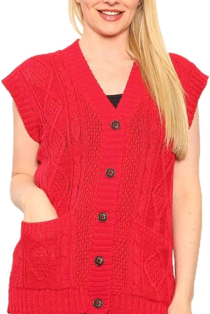 Plus Size Sleeveless Button Cardigan cardigan WearAll