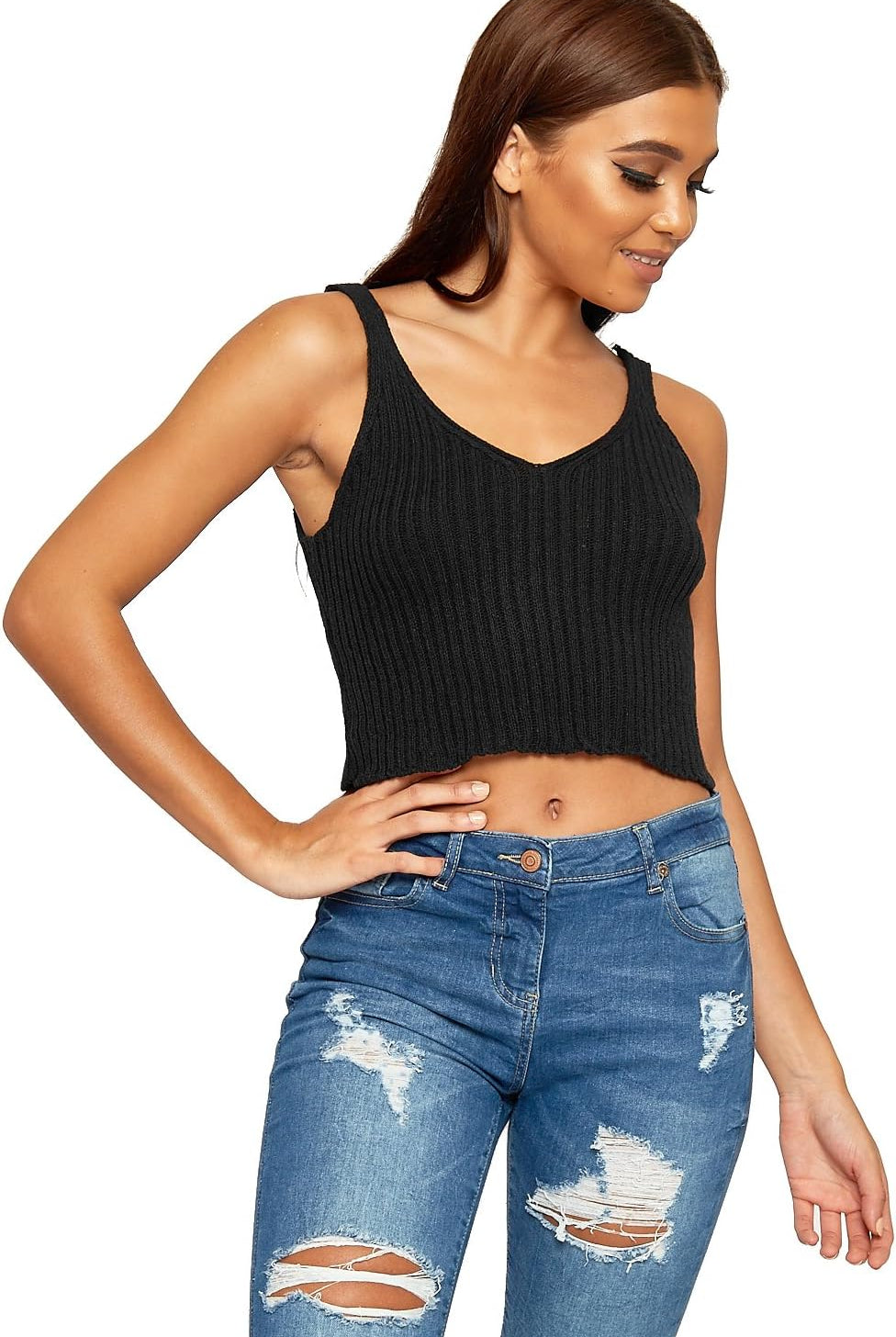 Knitted Bra Vest Top Vests WearAll
