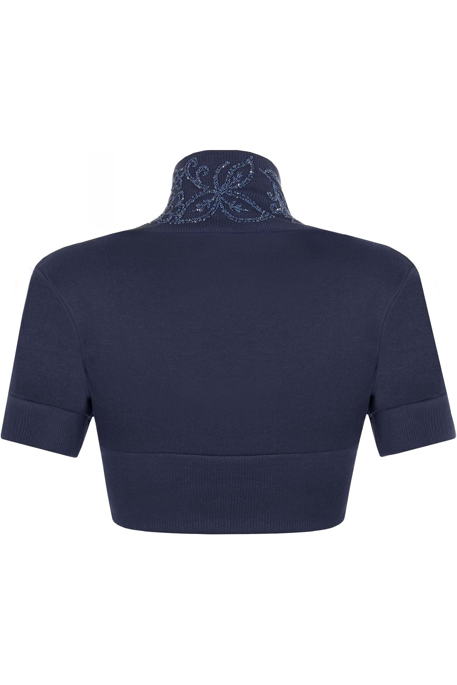 Short Sleeve Beaded Shrug Tops WearAll