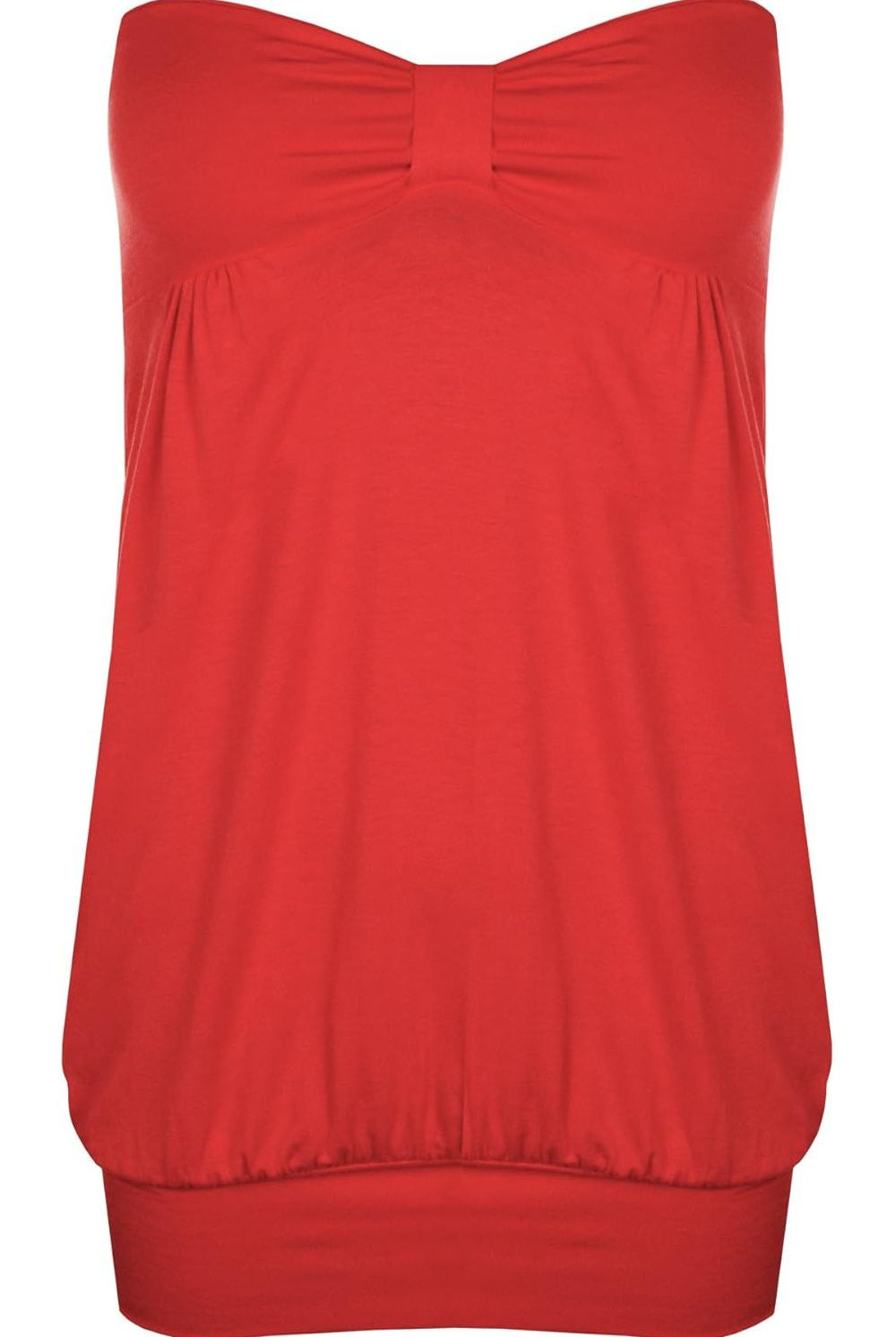 Long Boob Tube Strapless Top Tops WearAll Red 8-10