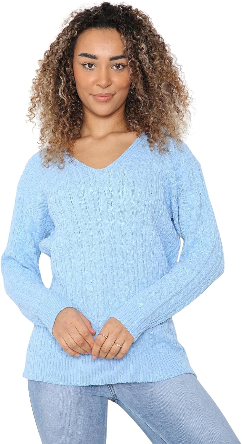 Plus Size Cable Knitted Sweater Top Tops WearAll