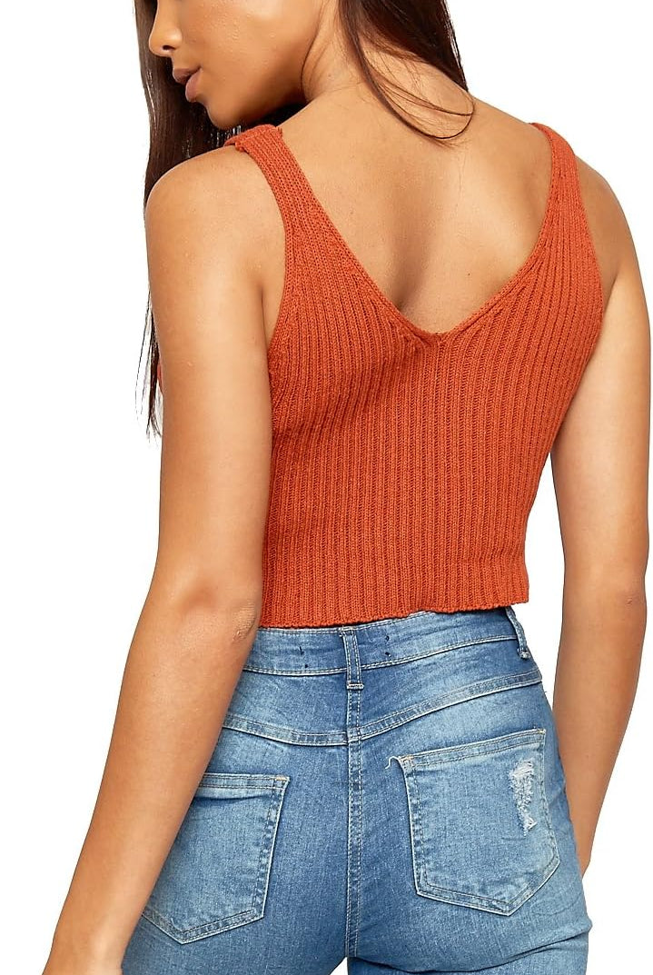 Knitted Bra Vest Top Vests WearAll