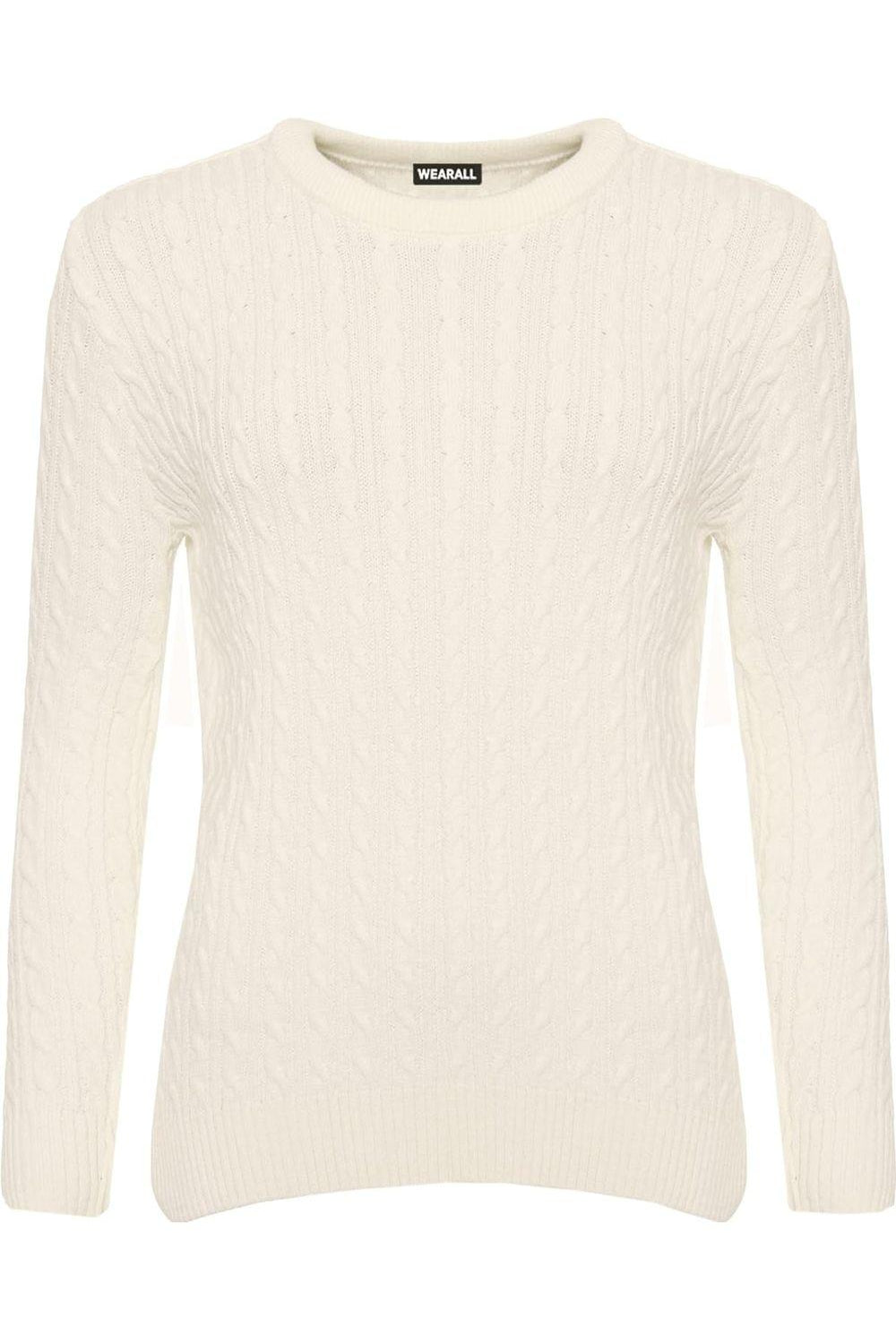 Plus Size Cable Knit Top Jumper Sweater Jumper WearAll