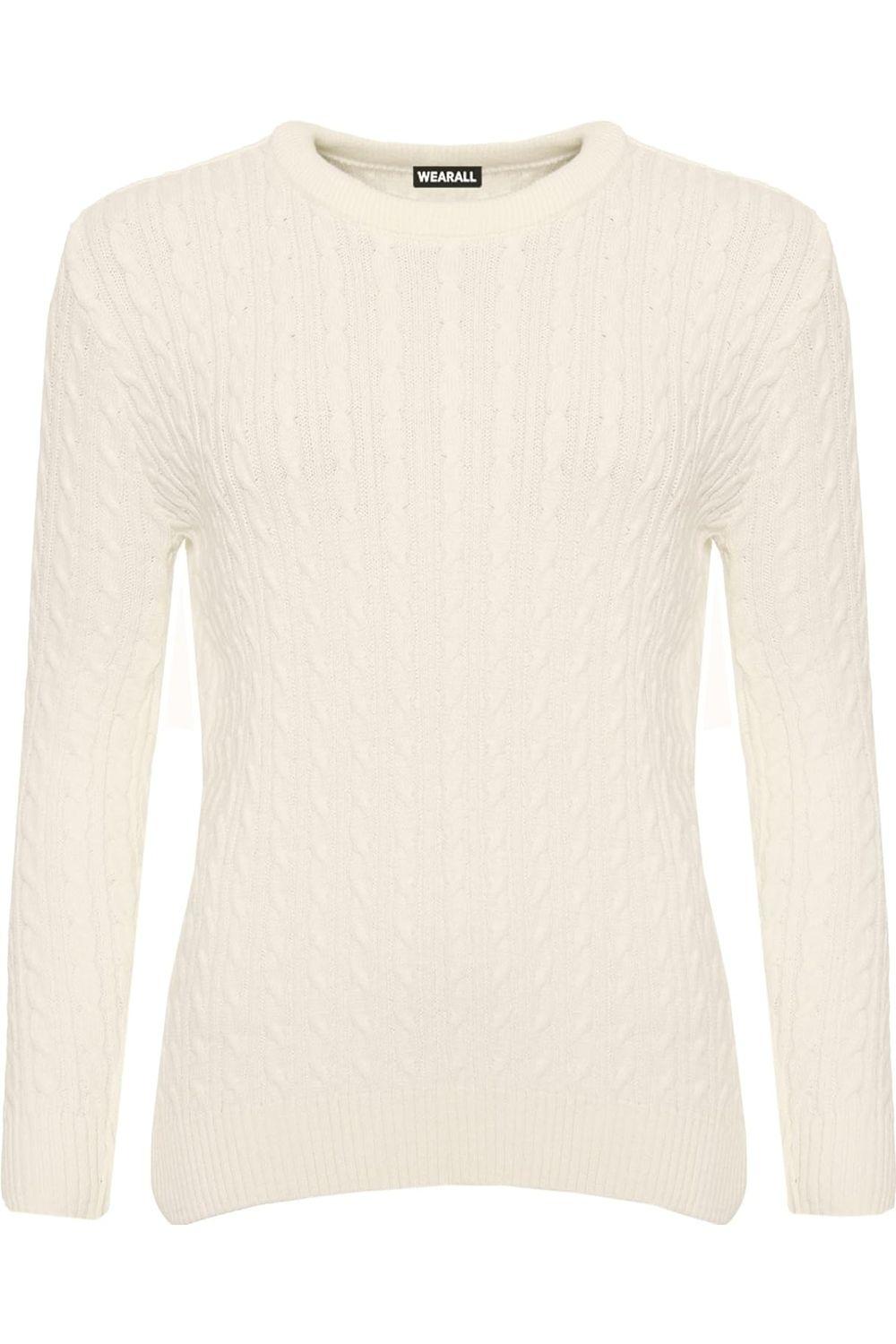 Plus Size Cable Knit Top Jumper Sweater Jumper WearAll