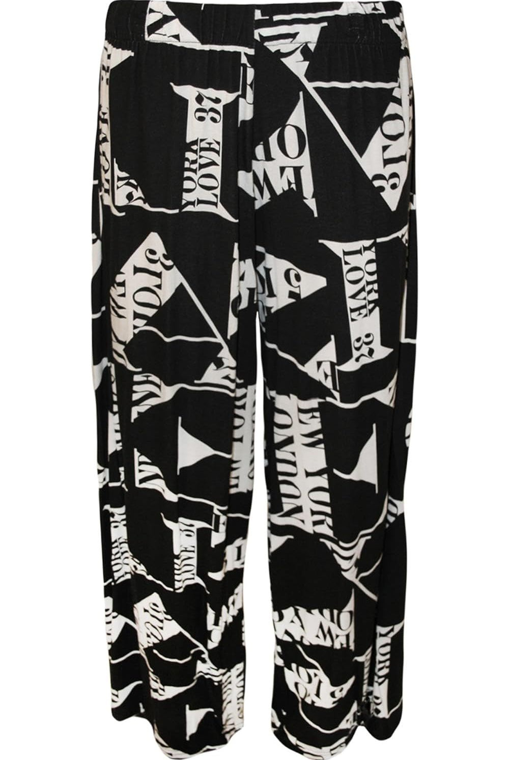Plus Size Letters Print Palazzo Trouser Palazzo WearAll