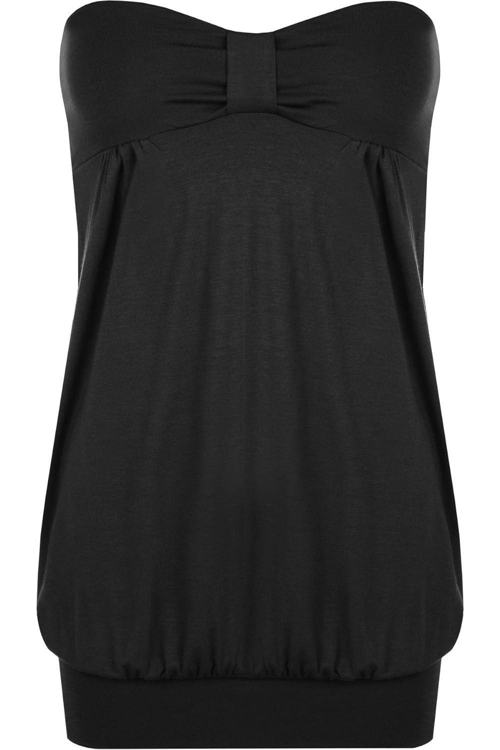 Long Boob Tube Strapless Top Tops WearAll Black 8-10