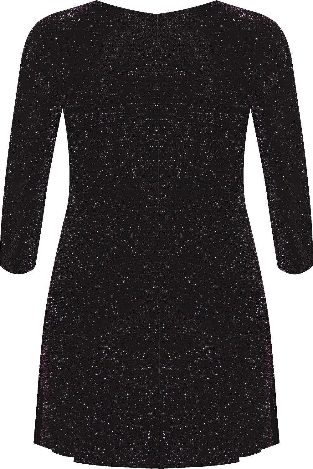 Lurex Sparkle Ladies Glitter Swing Short Dress WearAll