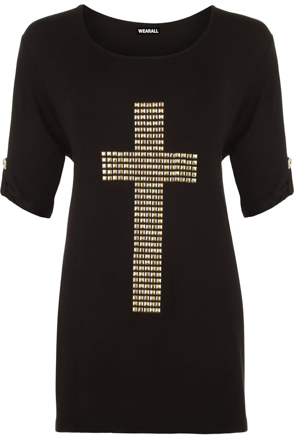 Cross Stud Short Sleeve Tunic Top Tops WearAll