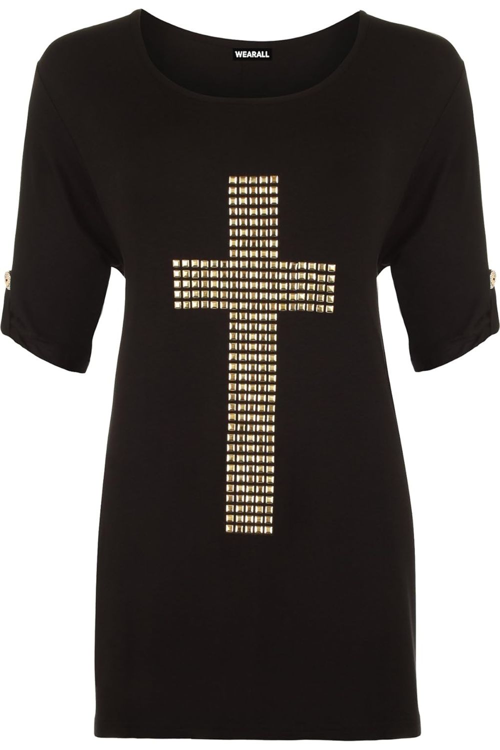 Cross Stud Short Sleeve Tunic Top Tops WearAll