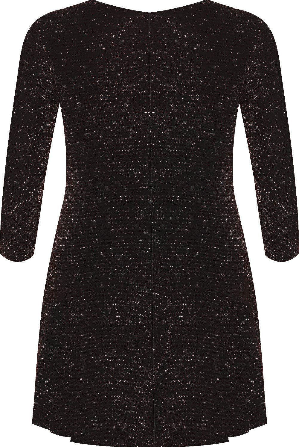 Lurex Sparkle Ladies Glitter Swing Short Dress WearAll