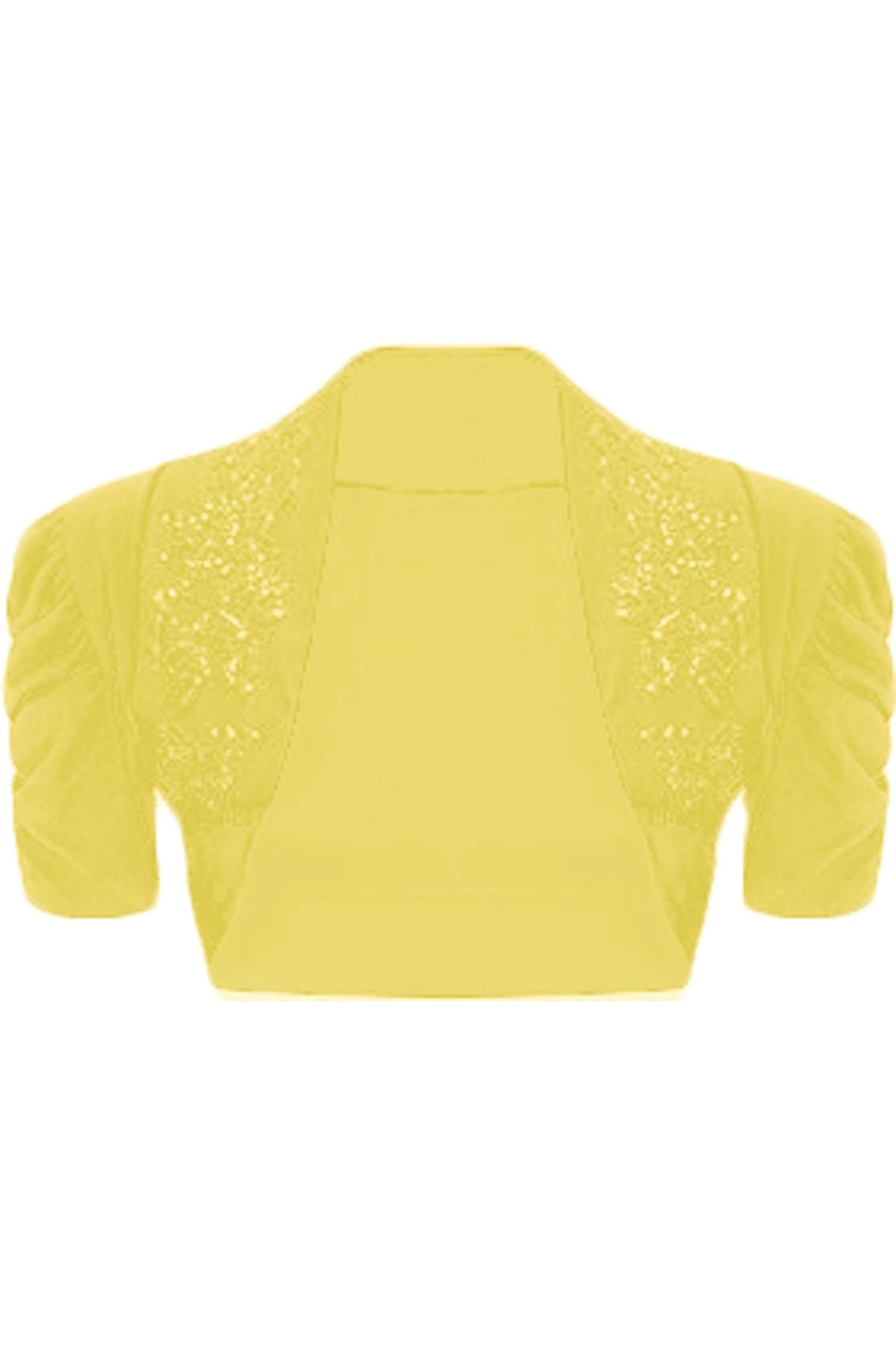 Puff Sleeve Beaded Shrug Tops WearAll