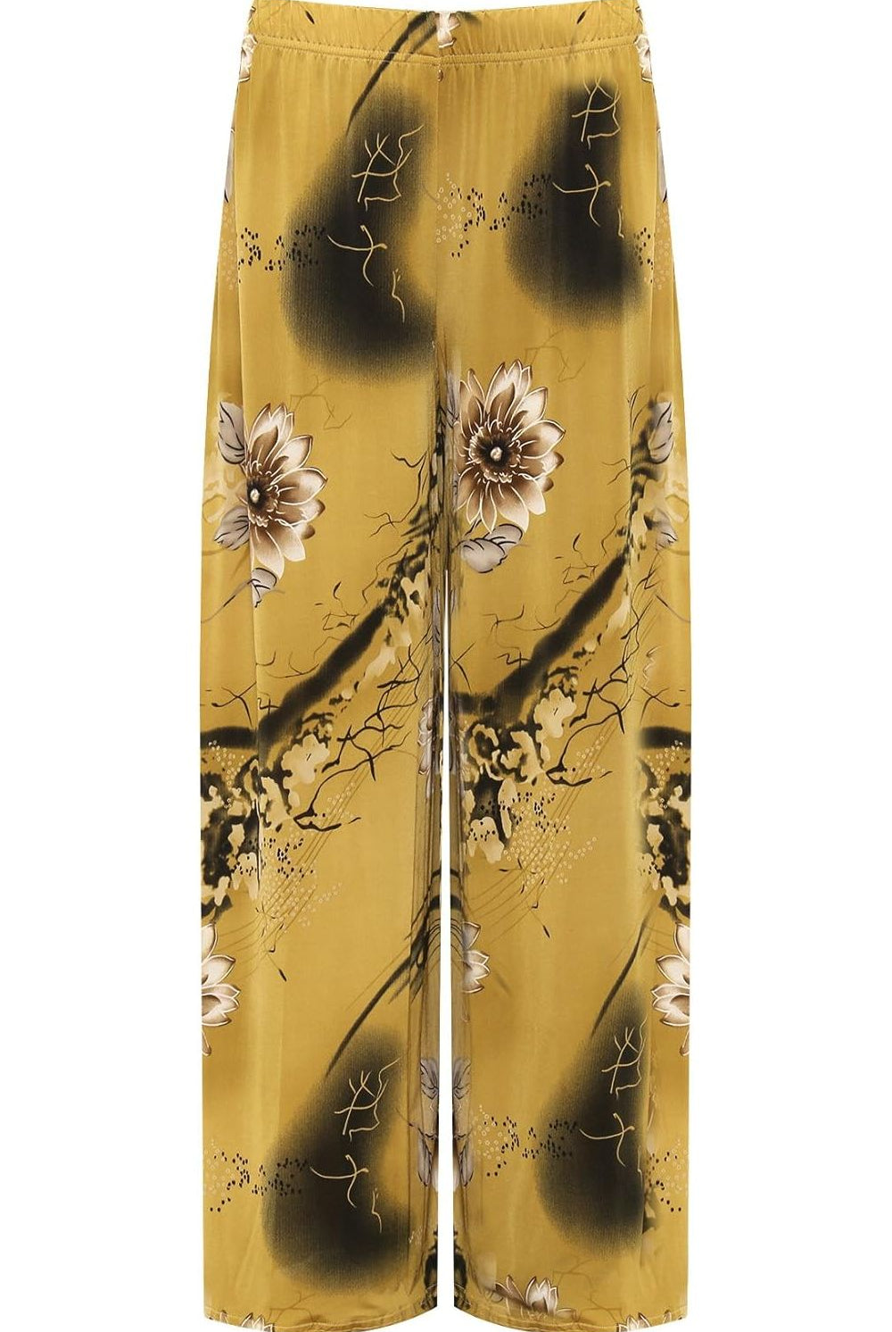 Camel Floral Print Palazzo Trouser Palazzo WearAll