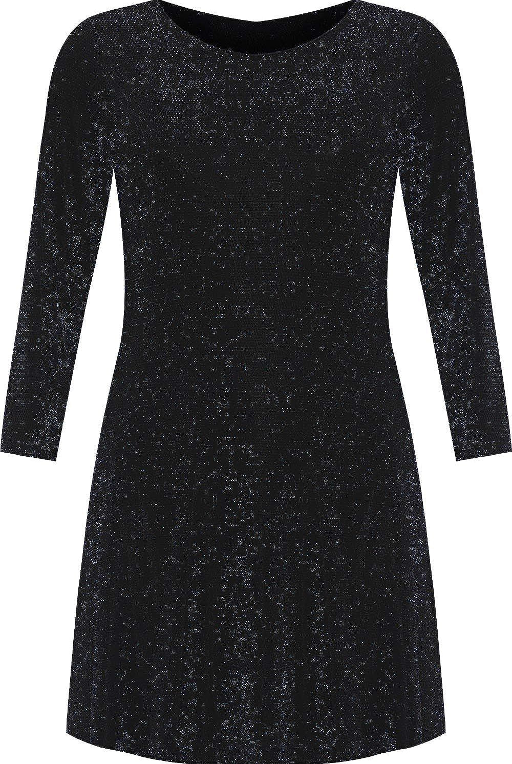 Lurex Sparkle Ladies Glitter Swing Short Dress WearAll