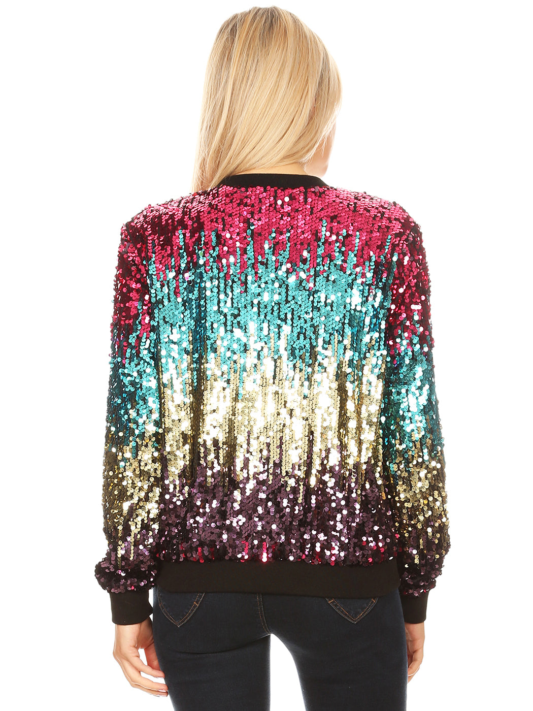 Glitter Mermaid Sequin Bomber Jacket Jacket WearAll