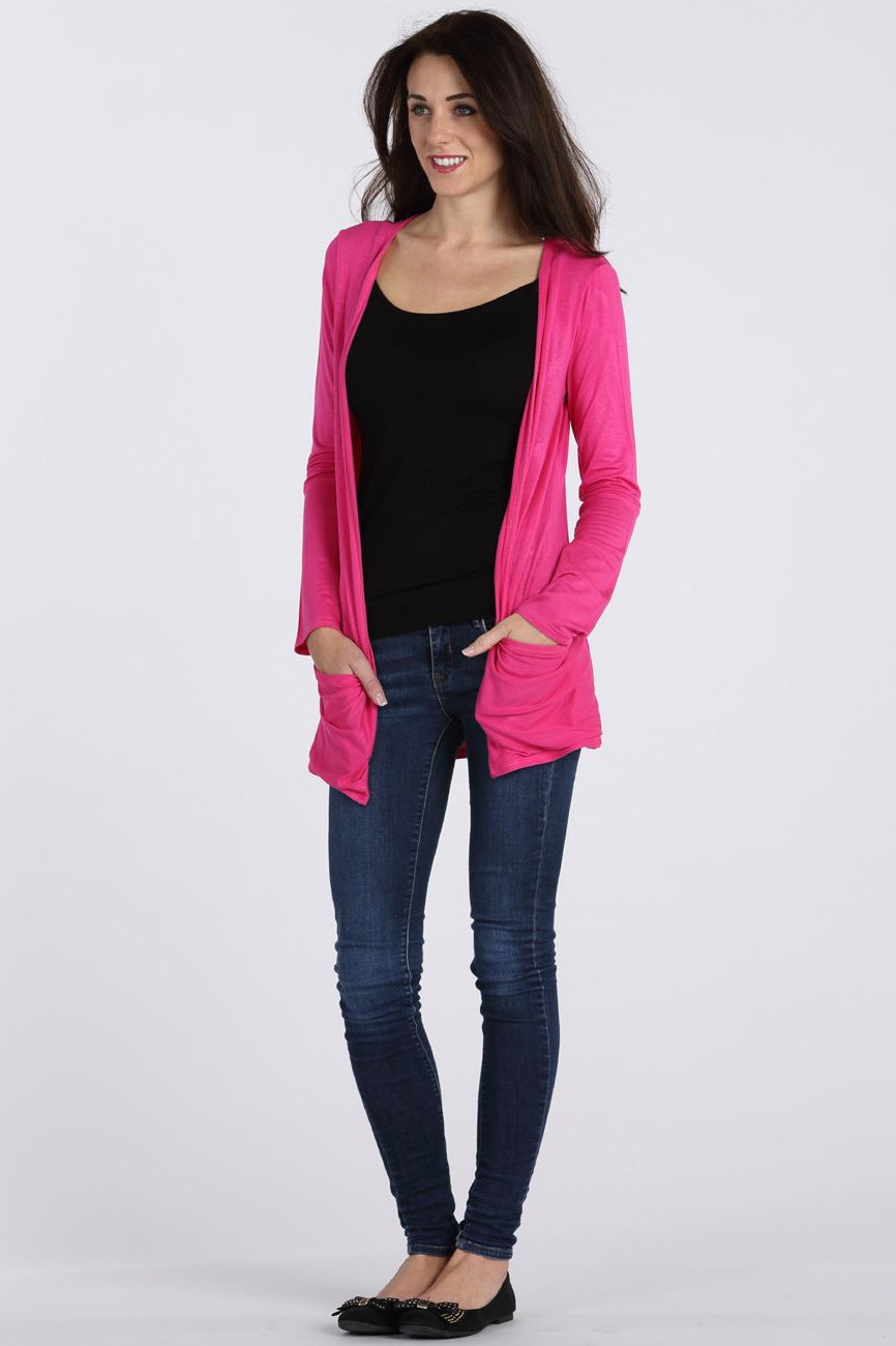 Ladies Long Sleeve Pocket Cardigan cardigan WearAll
