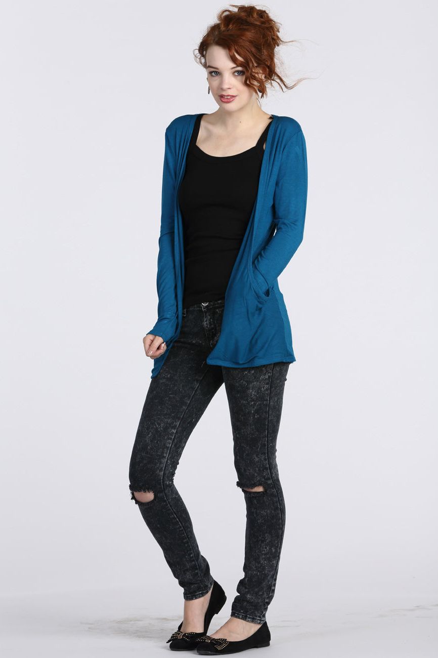Ladies Long Sleeve Pocket Cardigan cardigan WearAll