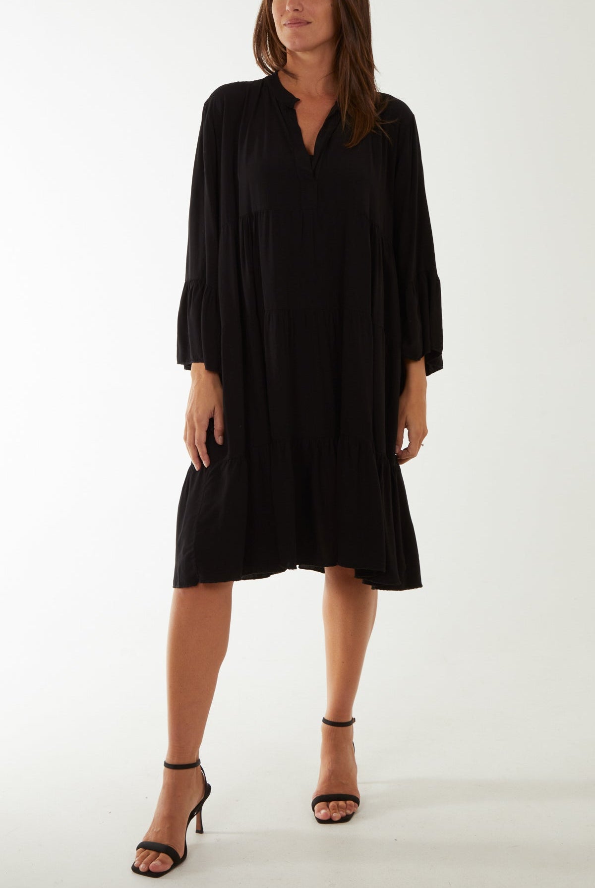 Flare Smock Dress Dress WearAll Black One Size
