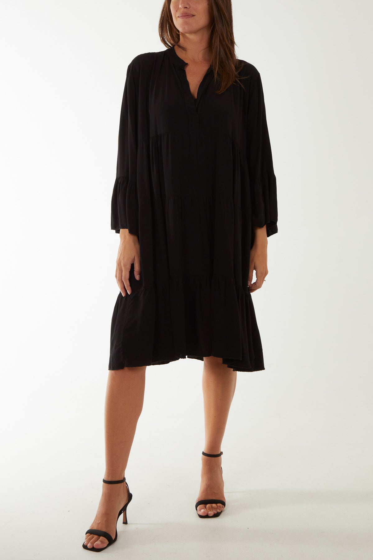 Flare Smock Dress Dress WearAll Black One Size