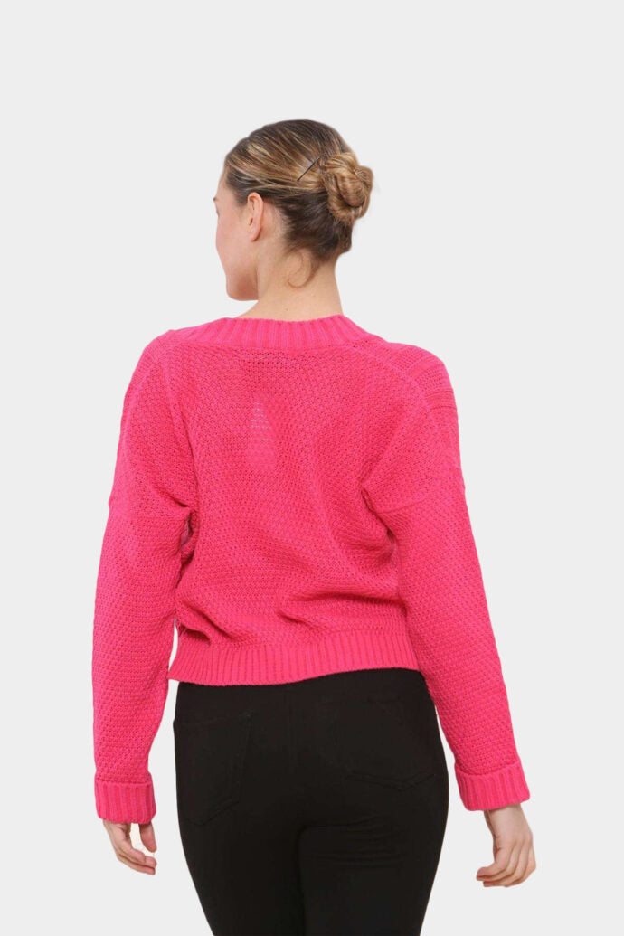 Long Sleeve Cropped Cardigan Jumper & Cardigan WearAll