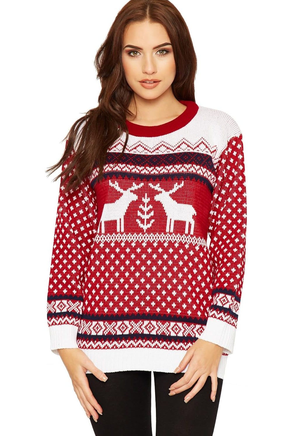 X-Mas Jumper Festive Top Tops WearAll Red 10-12