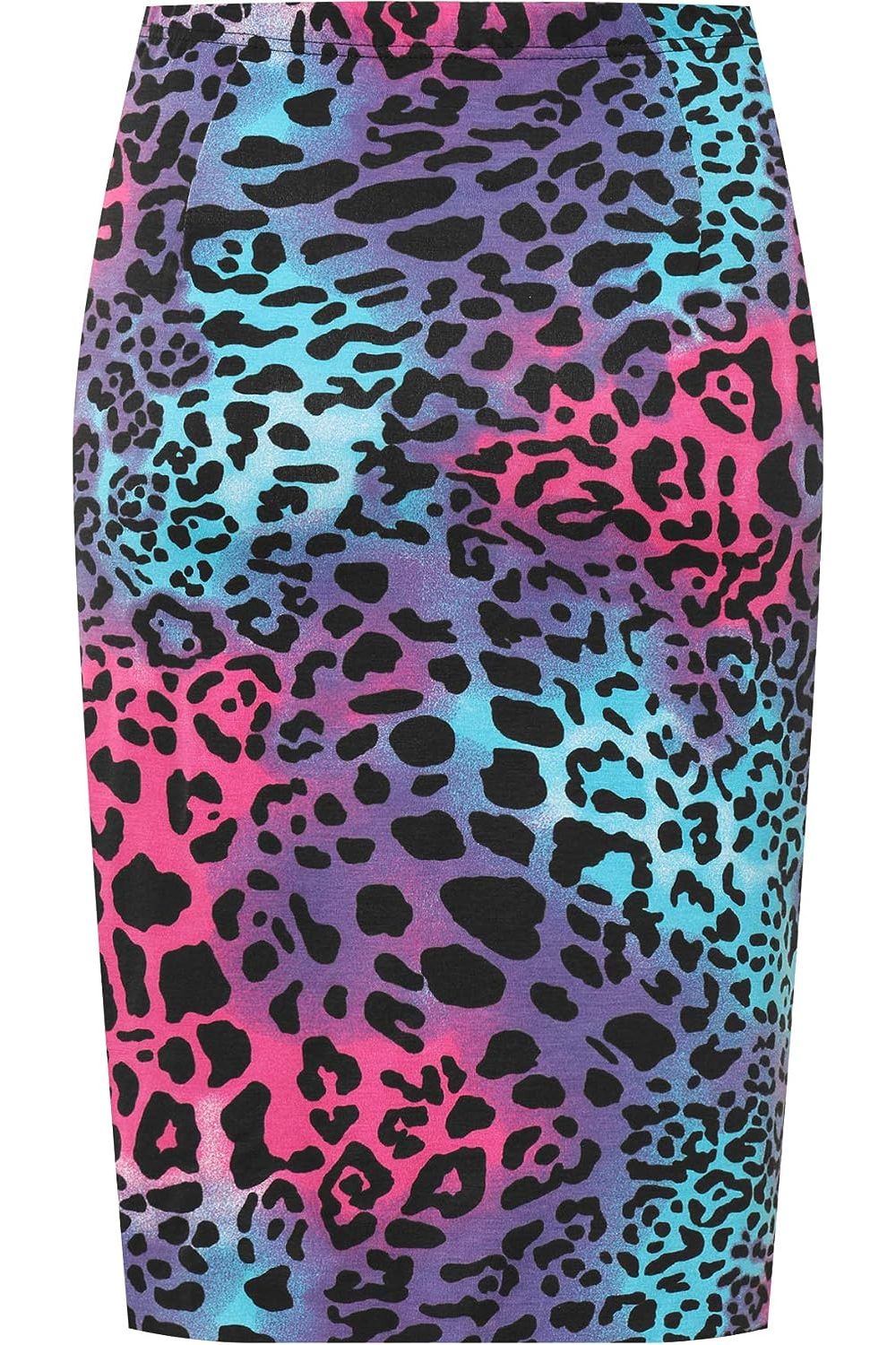 Printed Stretch Pencil Midi Skirt Skirt WearAll Cerise 8-10