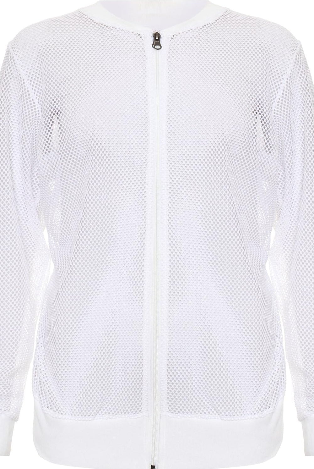 Mesh Bomber Jacket Ladies Net Plain Top Jacket WearAll