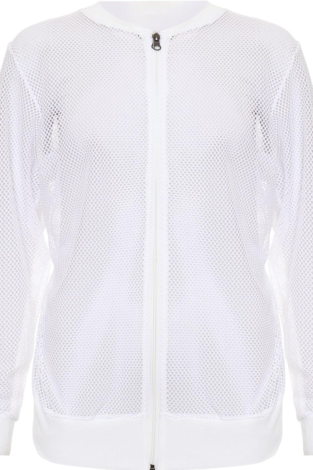 Mesh Bomber Jacket Ladies Net Plain Top Jacket WearAll