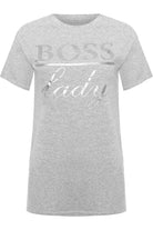 Boss Lady Print Short Sleeve T-Shirt Top Tops WearAll