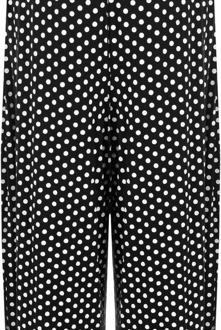 Polka Dot Spot Print Culottes Shorts Culottes WearAll Black 12-14
