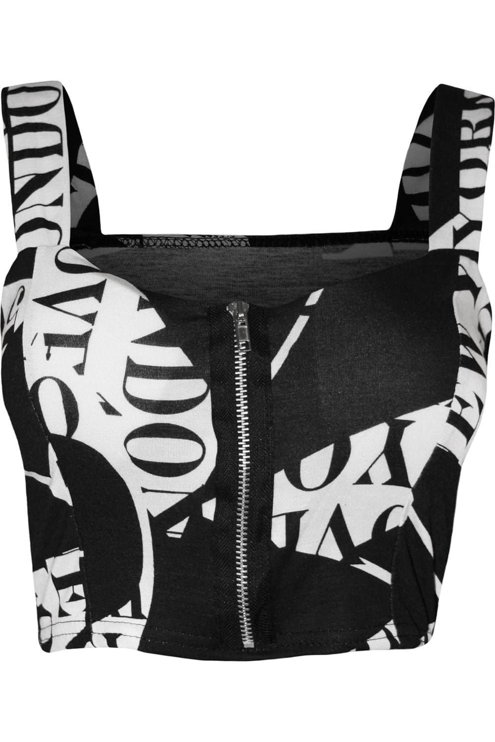 Army Camouflage Print Zip Boobtube Crop Top BraTop WearAll Letters 8-10