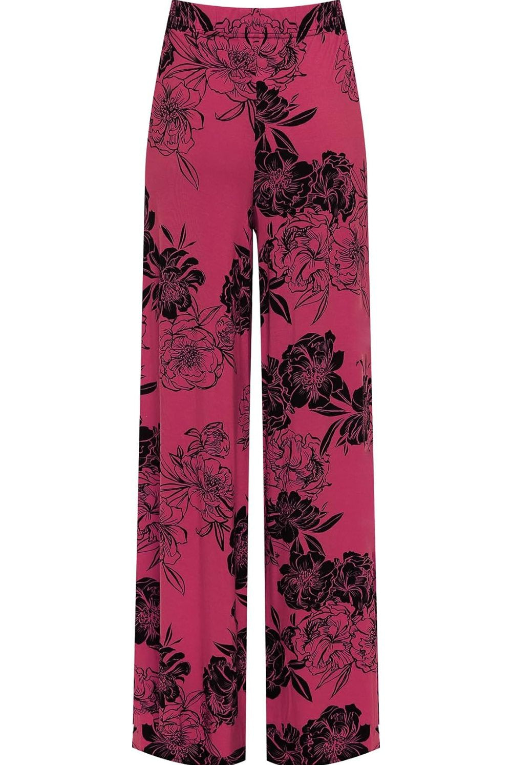 Flower Floral Print Wide Leg Palazzo Trouser Palazzo WearAll