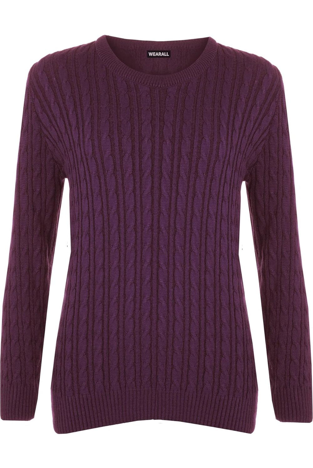 Plus Size Cable Knit Top Jumper Sweater Jumper WearAll