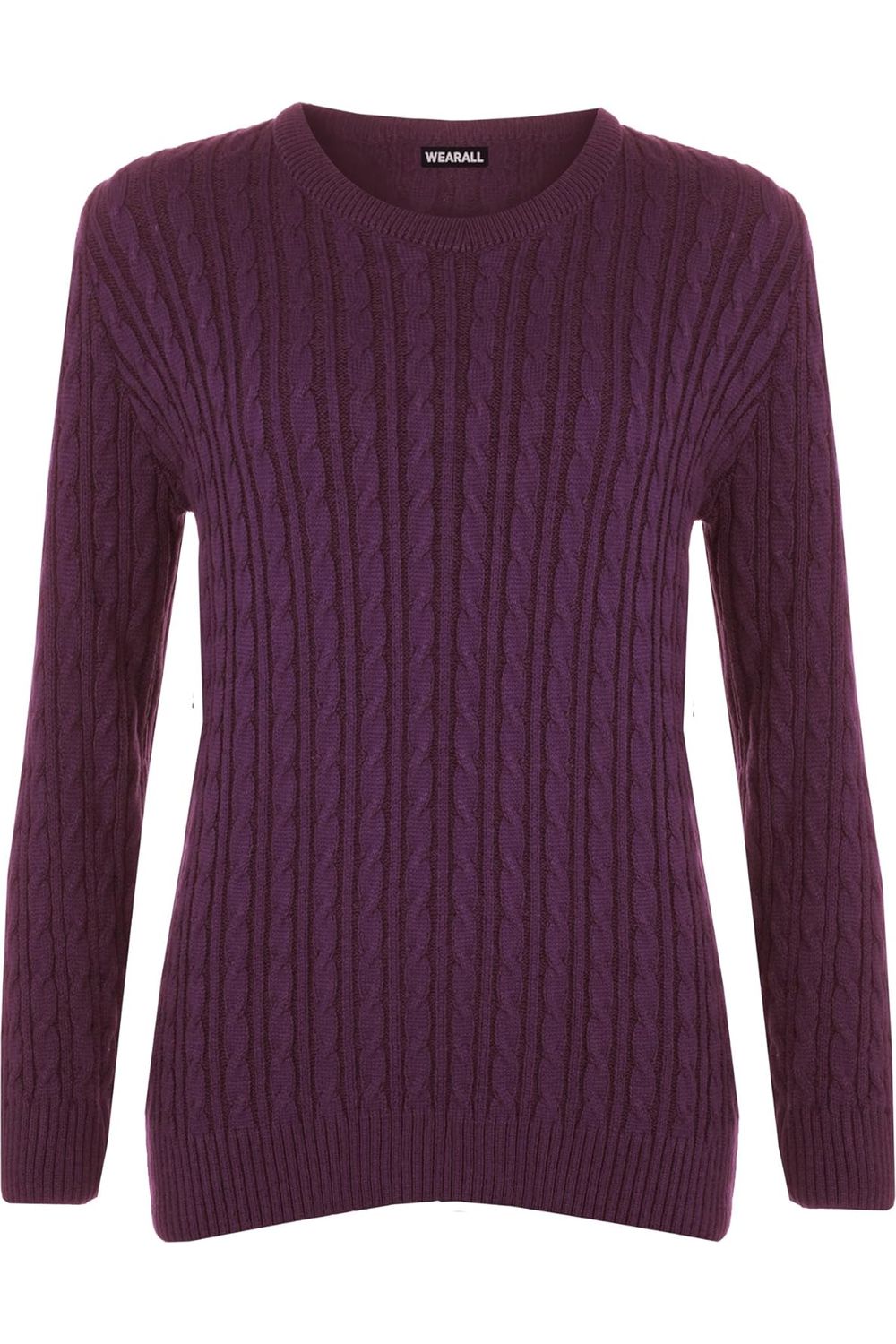 Plus Size Cable Knit Top Jumper Sweater Jumper WearAll
