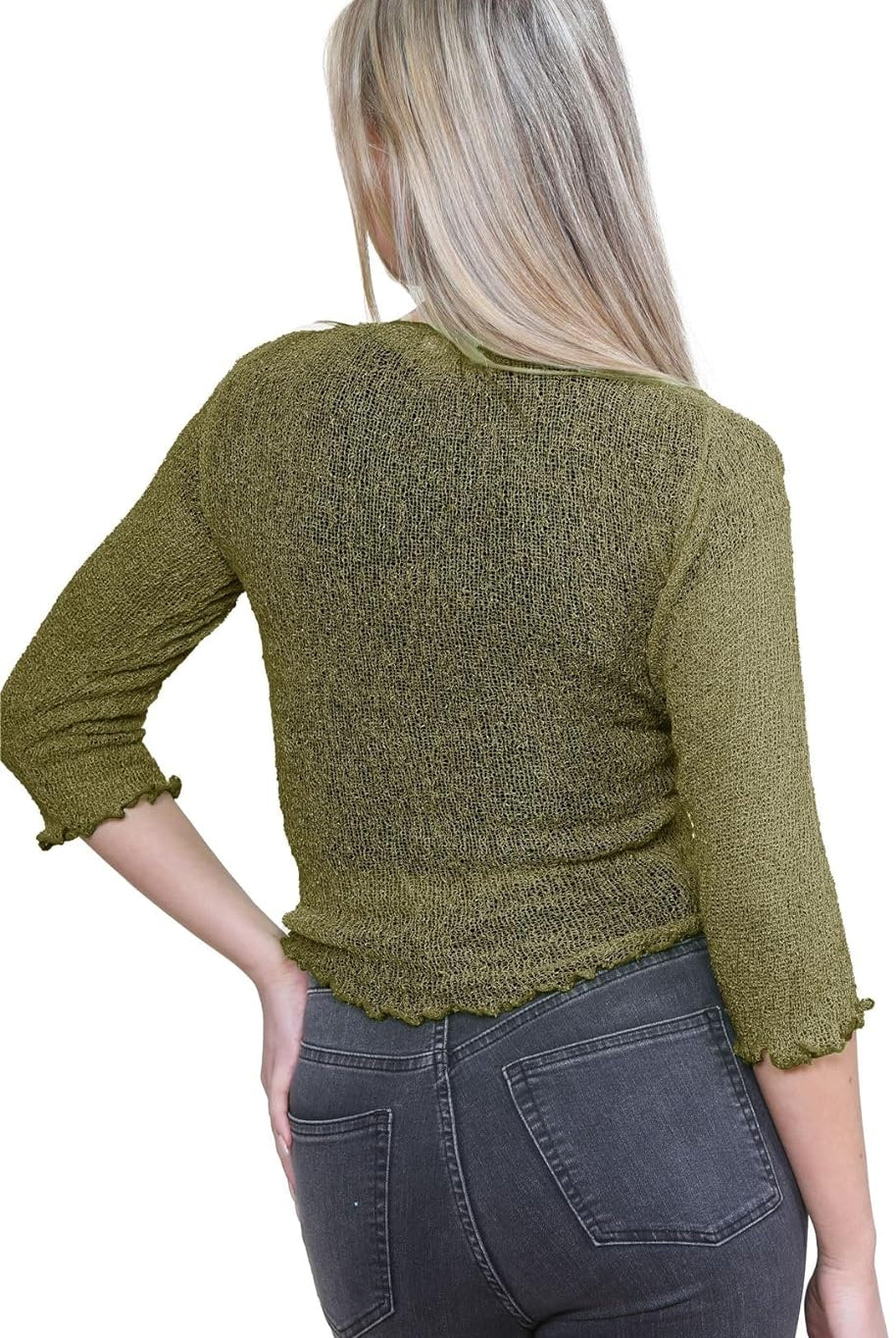 Tie Up Knitted Cropped Bolero Shrug Shrugs WearAll