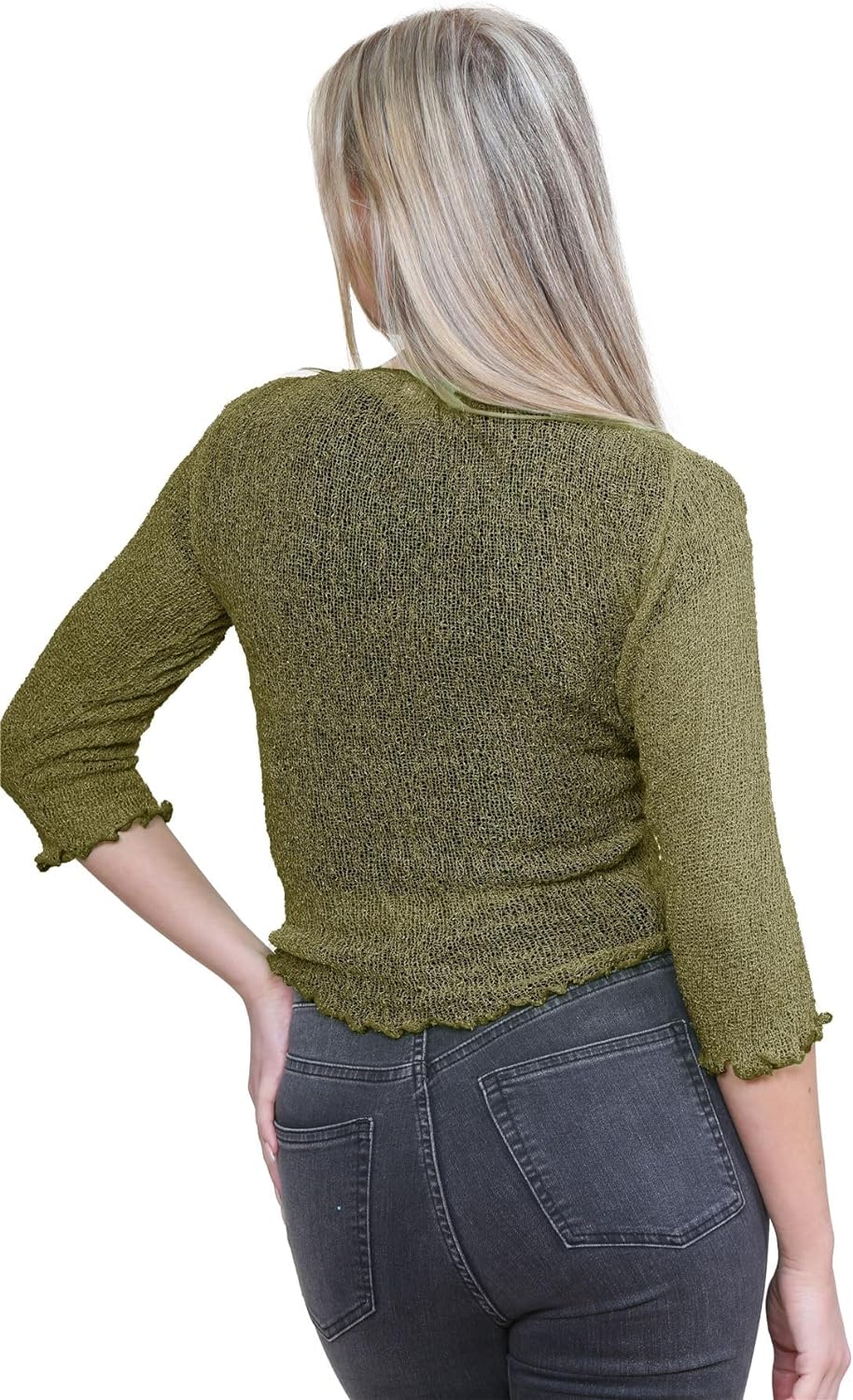 Tie Up Knitted Cropped Bolero Shrug Shrugs WearAll