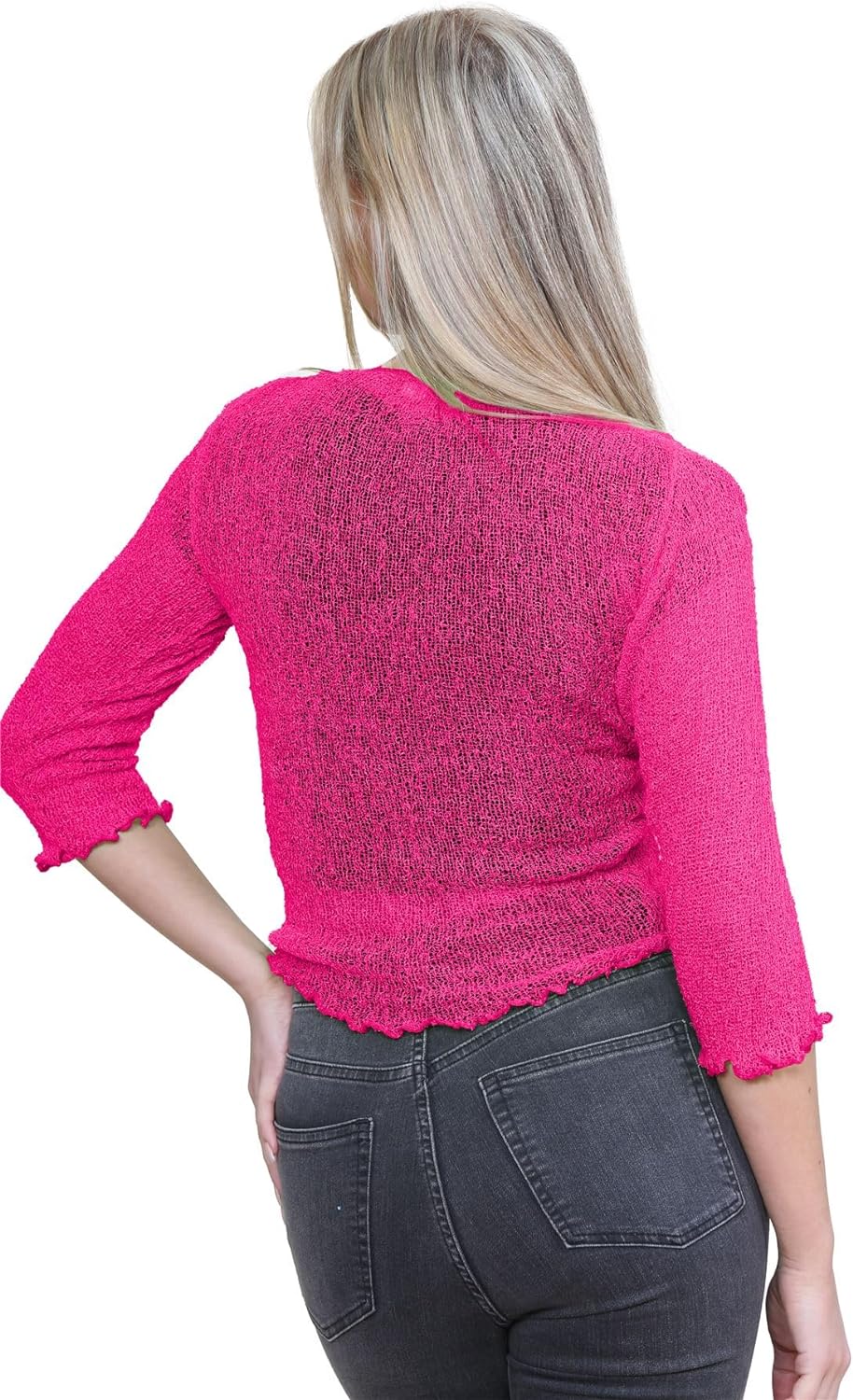Tie Up Knitted Cropped Bolero Shrug Shrugs WearAll