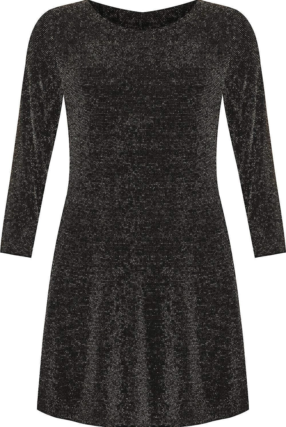 Lurex Sparkle Ladies Glitter Swing Short Dress WearAll