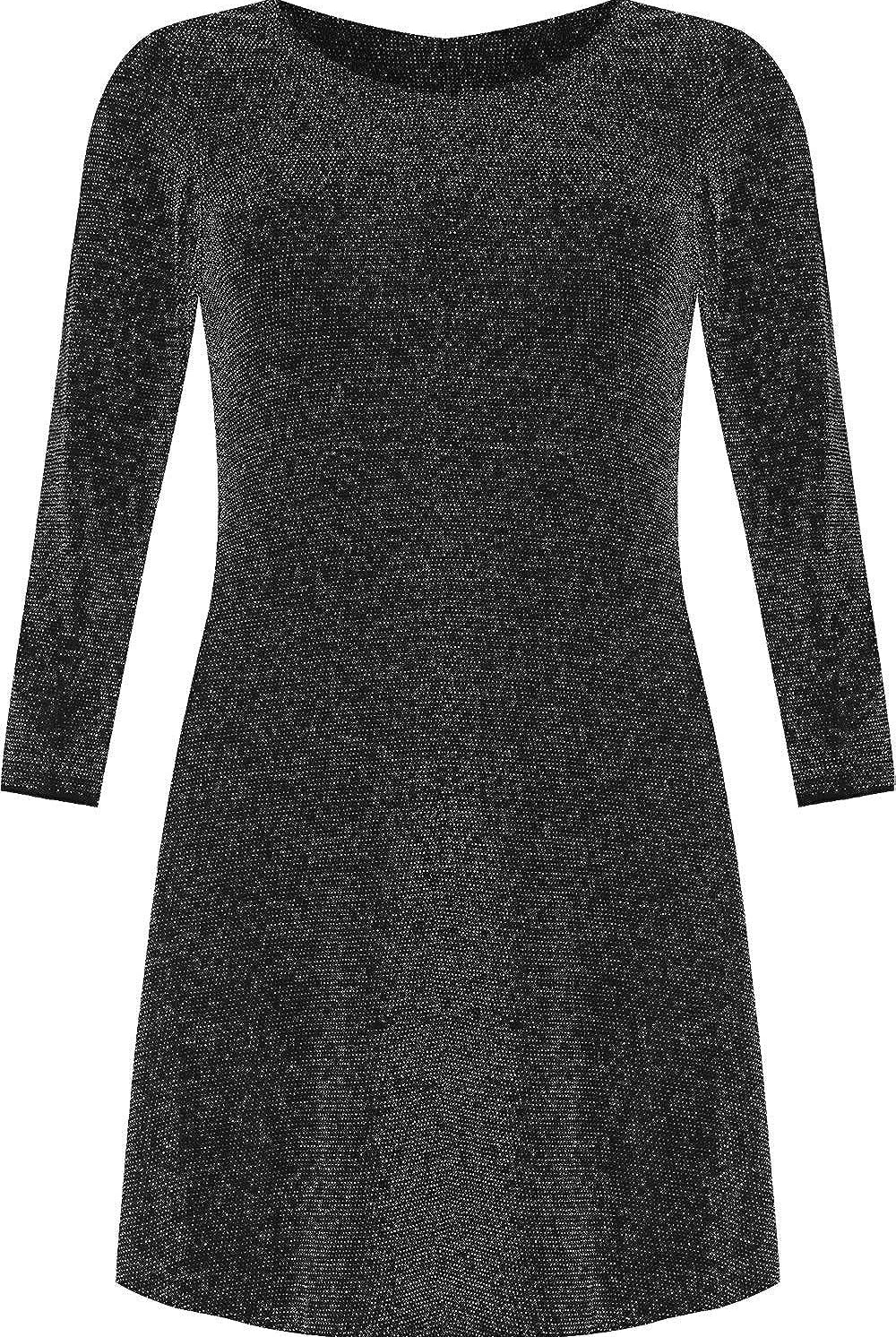 Lurex Sparkle Ladies Glitter Swing Short Dress WearAll