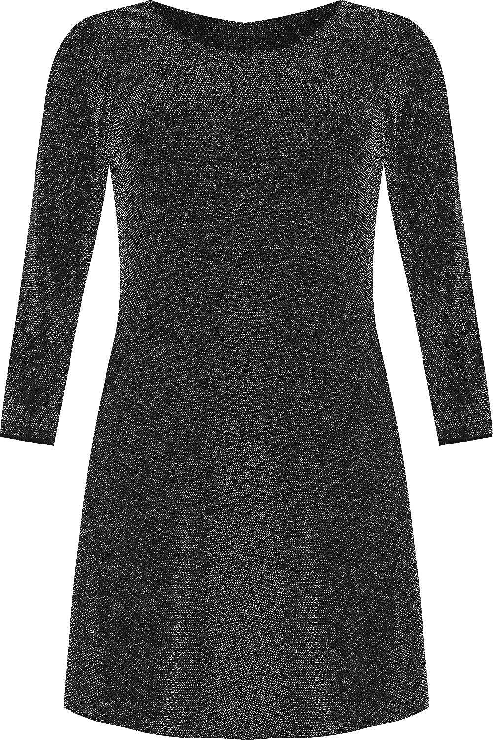 Lurex Sparkle Ladies Glitter Swing Short Dress WearAll