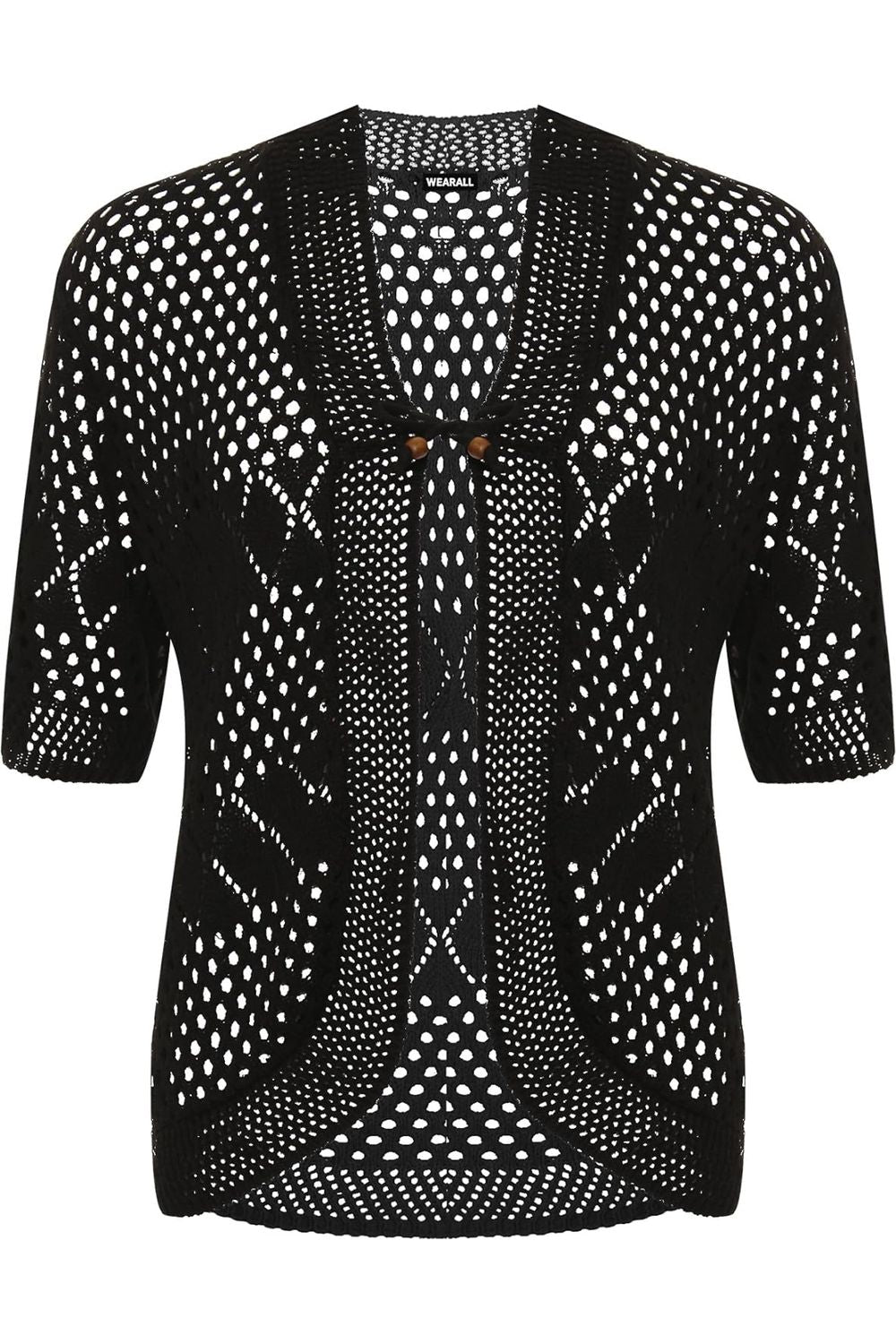 Crochet Knitted Open Tied Cardigan Knitted Cardigan WearAll