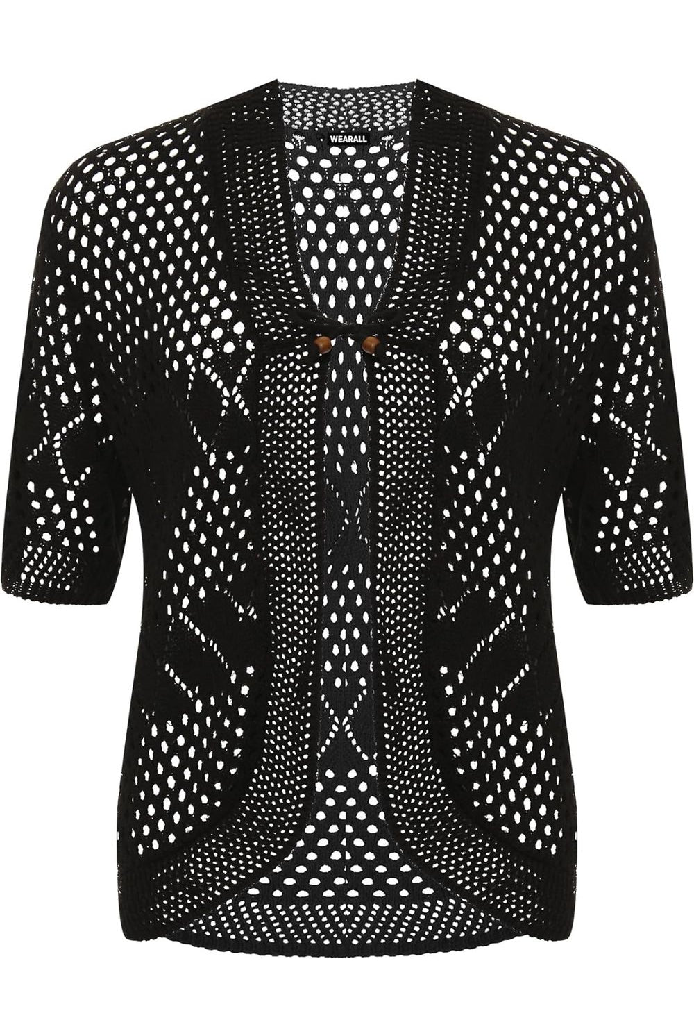 Plus Size Crochet Knitted Open Tied Cardigan Knitted Cardigan WearAll