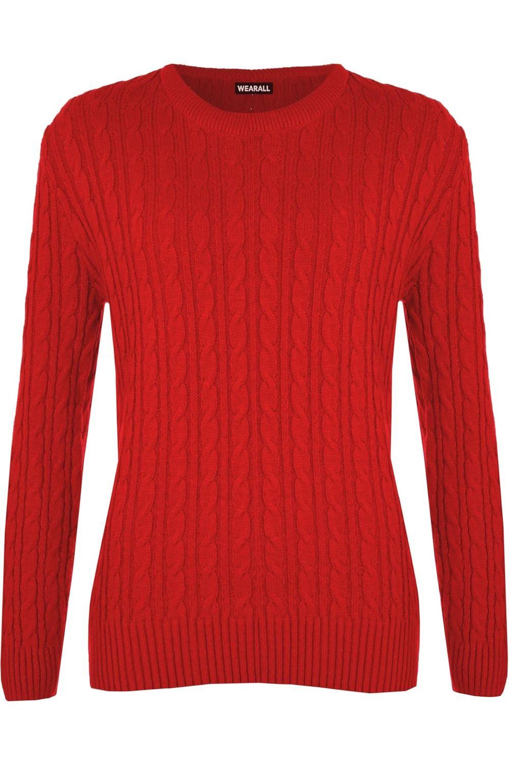 Cable Knit Top Jumper Sweater Jumper WearAll