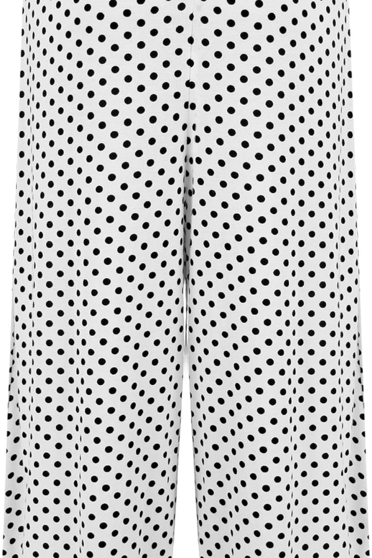 Plus Size Polka Dot Spot Print Culottes Shorts Culottes WearAll White 16-18