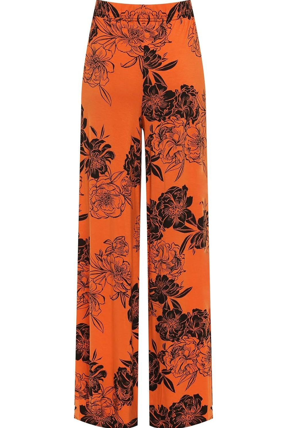 Flower Floral Print Wide Leg Palazzo Trouser Palazzo WearAll