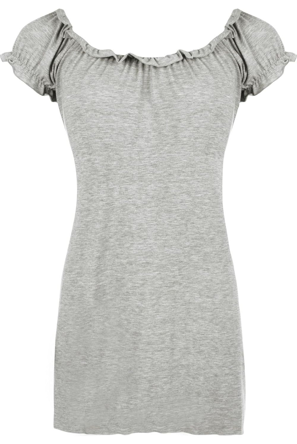 Gypsy Boho Stretch Top Tops WearAll Grey 14