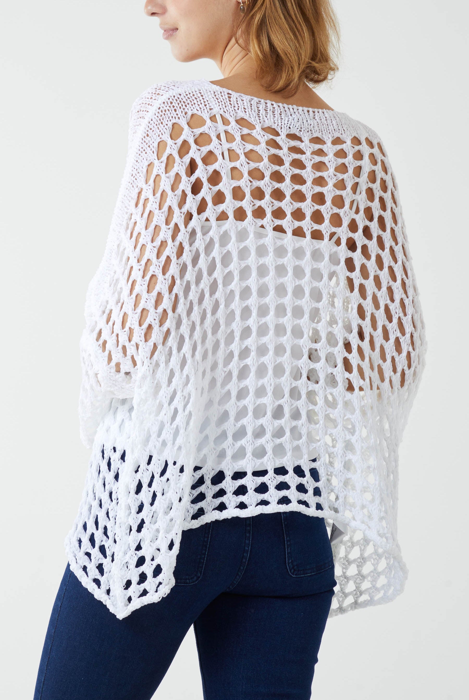 Crochet Round Neck Long Sleeve Top TOPMF2 WearAll