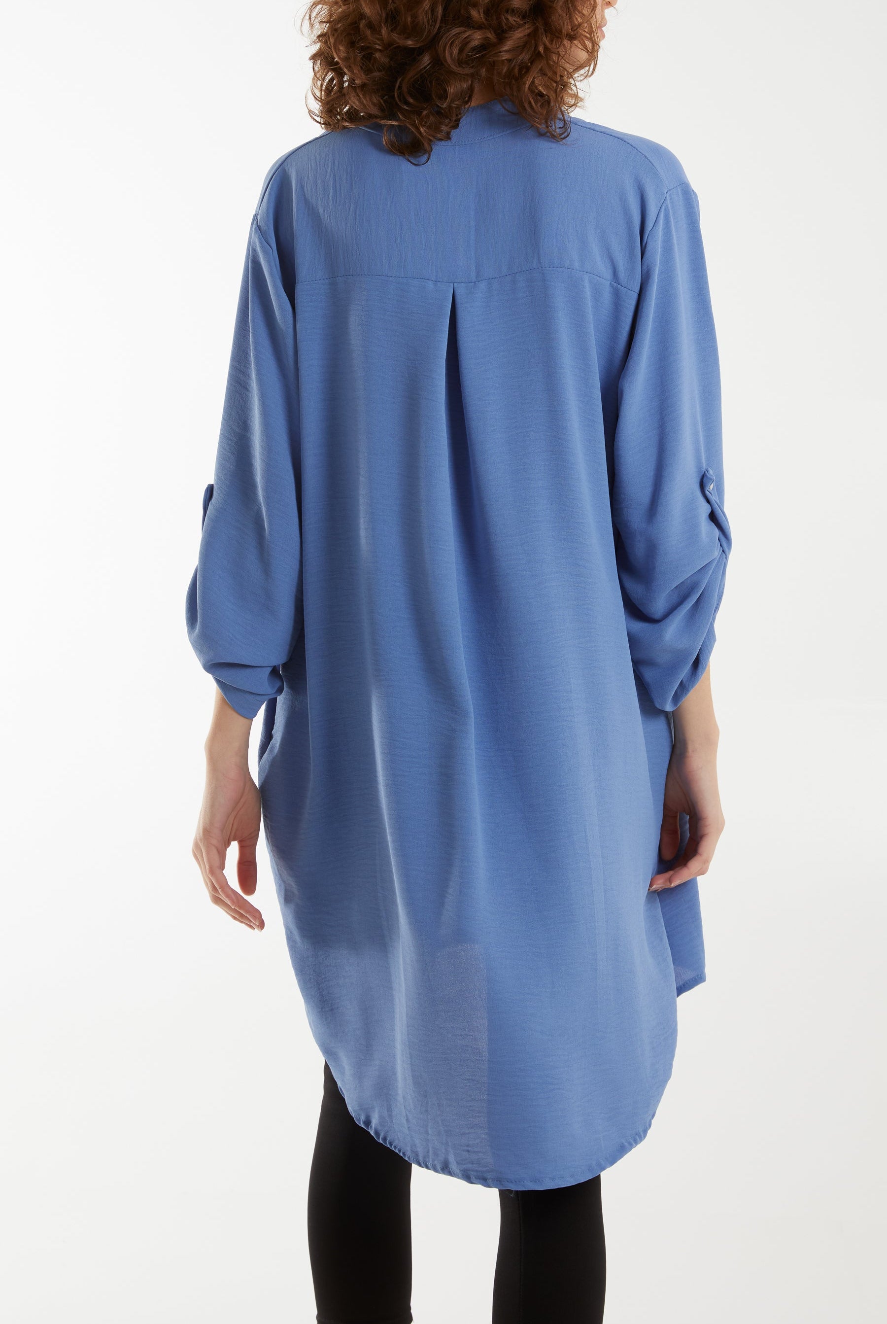 V-Neck Button Sleeve Long Top Tops WearAll