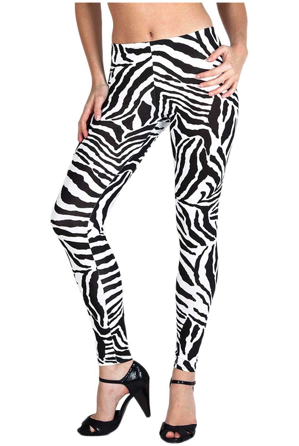 Zebra Print Leggings Leggings WearAll