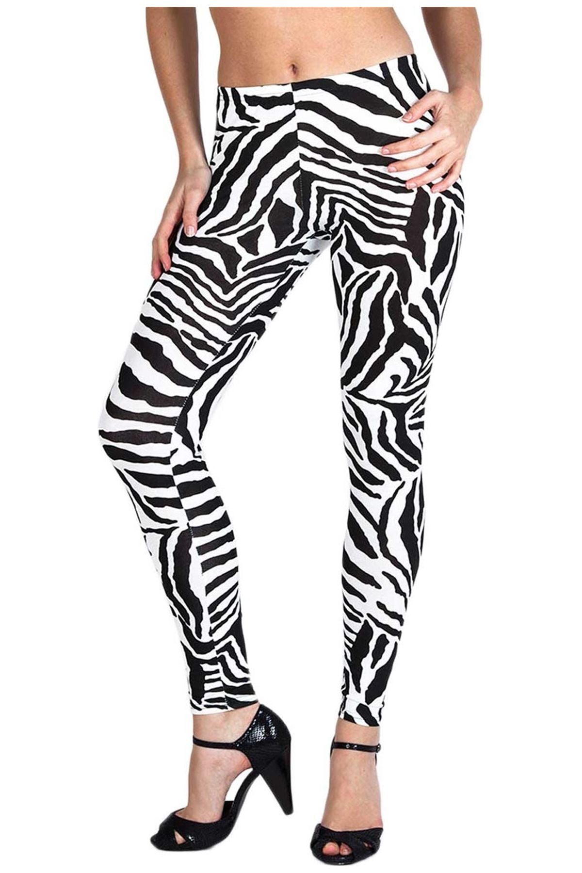 Zebra Print Leggings Leggings WearAll
